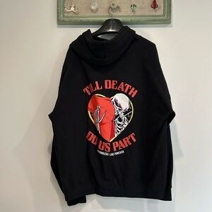 ALF Till Death Do Us Part As $holes live forever hooded sweatshirt black Xxl NEW